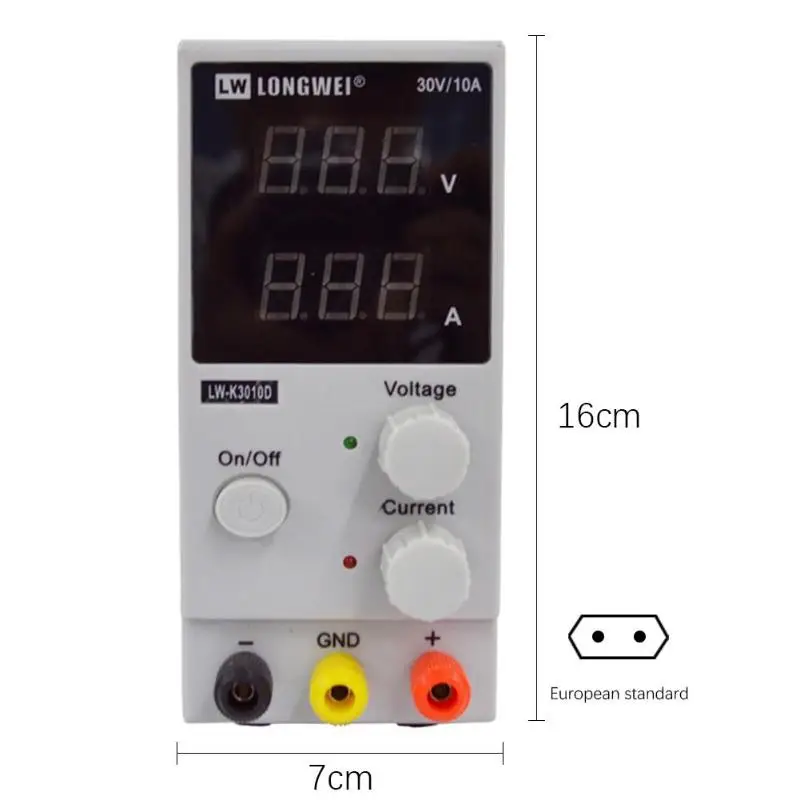 Мини Регулируемый цифровой источник питания постоянного тока 30 V 10A лаборатории 3/4-bit импульсный источник питания 110 v-220 v K3010D ноутбук телефон ремонт