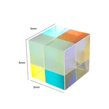 Бракованный комбинированный разветвитель крестообразная дихроичная куб RGB призматическое стекло призма с оптическим стеклом куб Красочный 5*5*5 мм