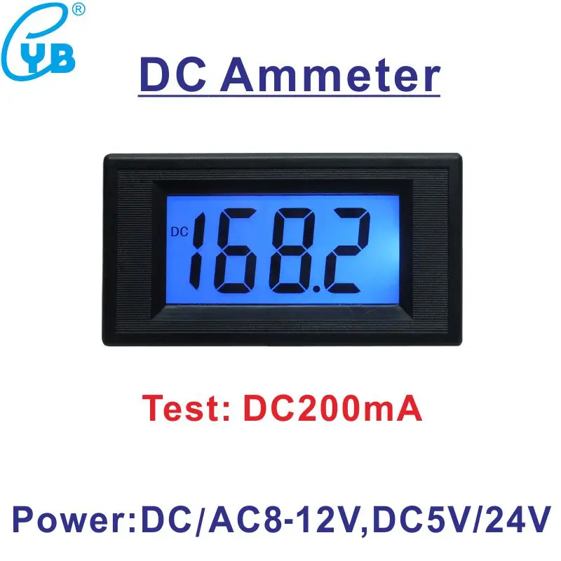 DC 0 200mA Current Meter Ampere Meter Amp Panel Meter