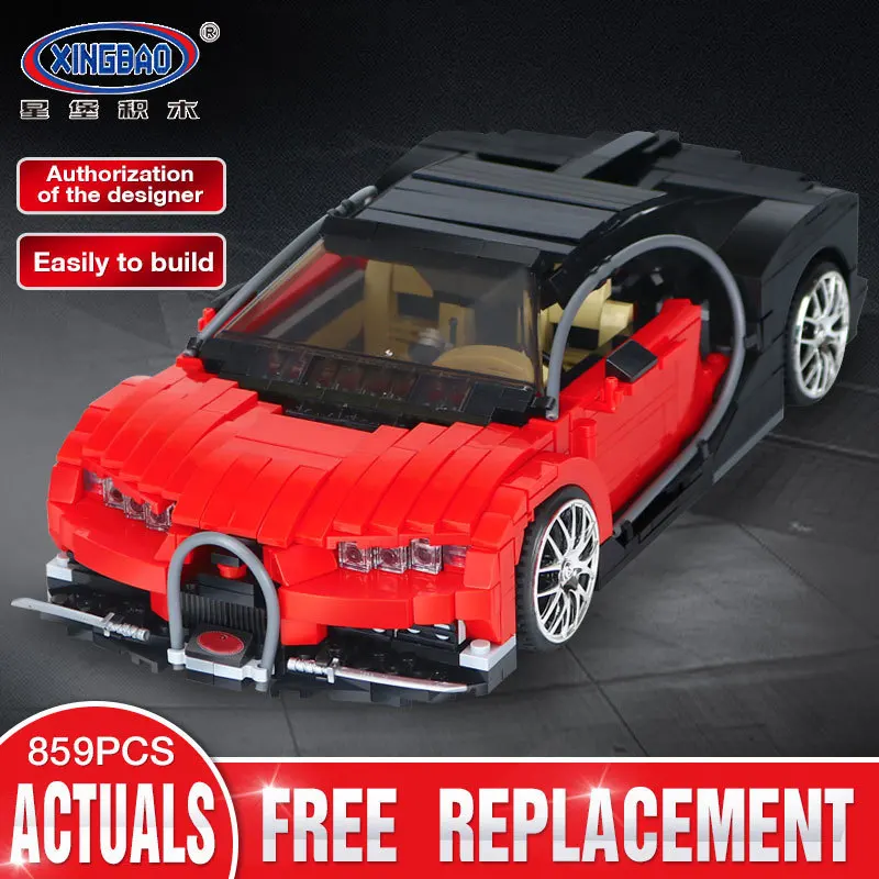 

Xingbao 03009 859Pcs Creative MOC Technic Series The Gallon Supercar Set Children Educational Building Blocks Bricks Toys Model