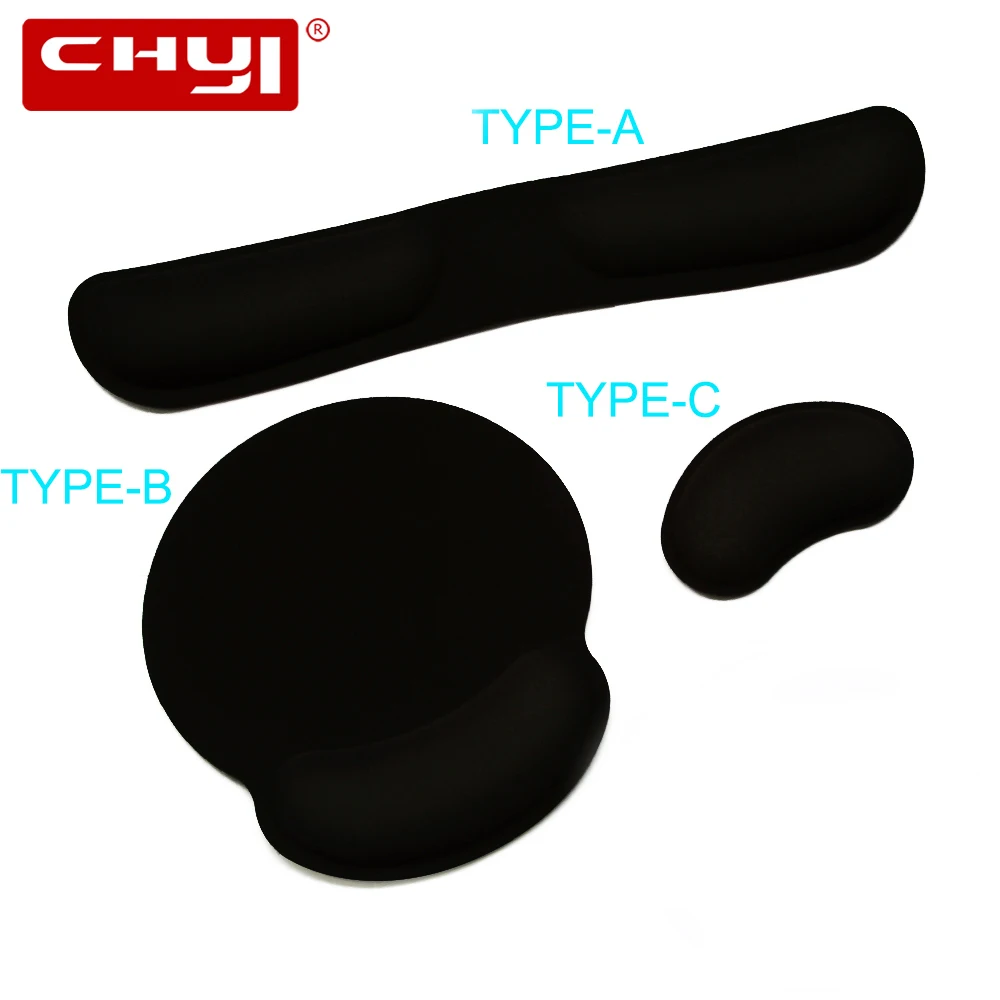 

CHYI Wrist Rest Mouse Pad Kit Ergonomic Soft Memory Foam Natural Rubber Keyboard Mousepad Mice Rugs Wrist Mouse Pads For Gaming
