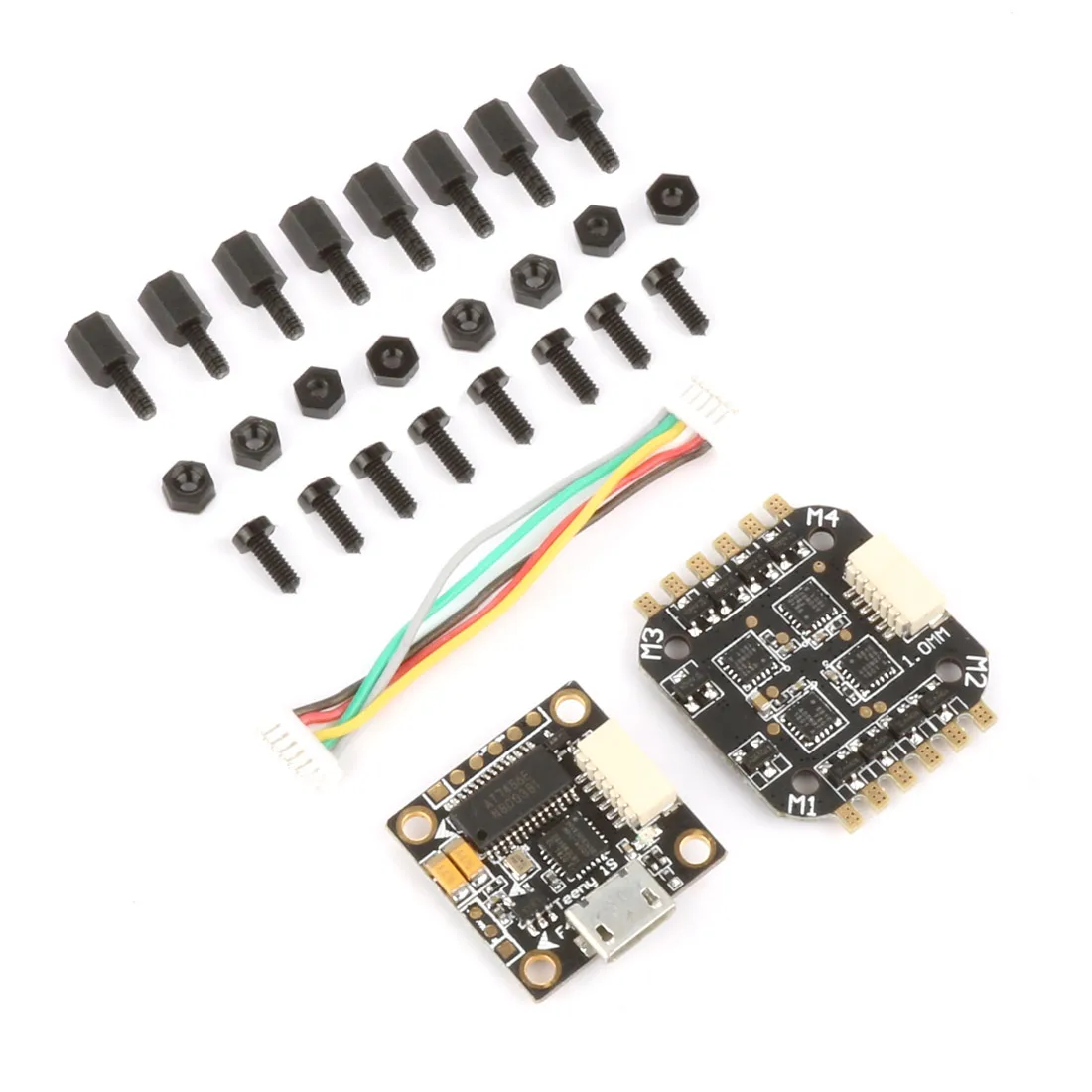 

JMT Teeny1S F4 Flight Controller Board OSD + 1S 4 in1 BlheliS ESC for DIY Mini RC Racer Drone FPV