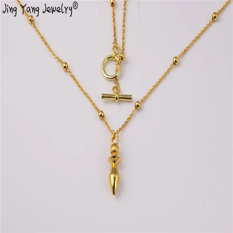 

jingyang Pendulum Reiki Copper chakra Harmony Pendulums For Dowsing Rose Gold European Fashionable With Necklase Chain chakra