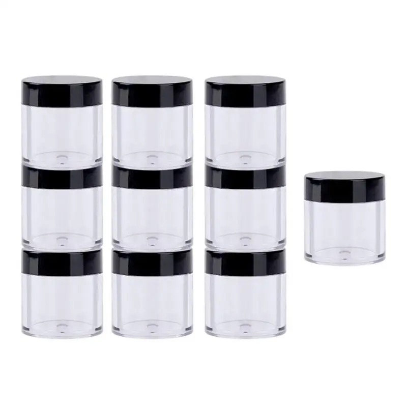 

10PCS Nail Art Storage Pot Bottle Nail Tips Rhinestone Removable Storage Clear Case Nail Art Accessories Decoration Holder Tool