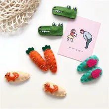 Детские аксессуары для волос, головной убор, морковка, лисичка, крокодил, мультяшная заколка для волос для девочек, BB Hairgrip, аксессуары для волос для девочек