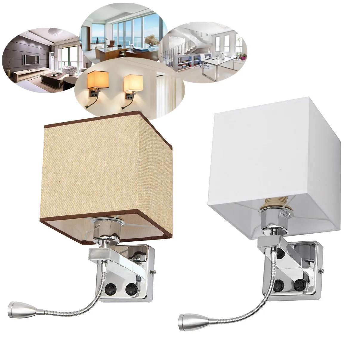 

LED Wall Sconce Light LED Wall Light Eye Protect Reading Study Home Lighting Night Light Bedroom Bedside Lamp Fixture Adjustable