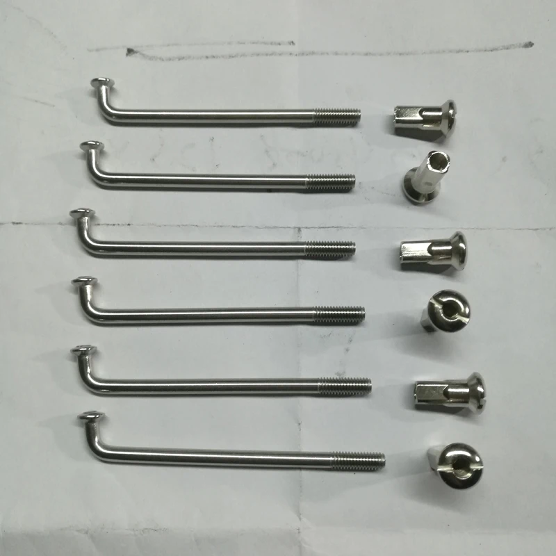 LUXU Rayons De Vélo Courbés En J 14G En Acier Inoxydable, Diamètre 2 Mm