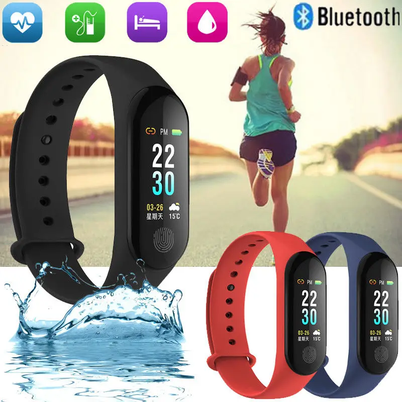 

NoEnName_Nul 2019 Waterproof Bluetooth 4.2 Smart Watch Heart Rate Monitor Fitness Tracker Bracelet