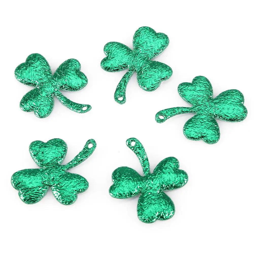 300Pcs Lucky Shamrock Confetti Green Color Table Confetti for Christmas Party Decoration Supplies