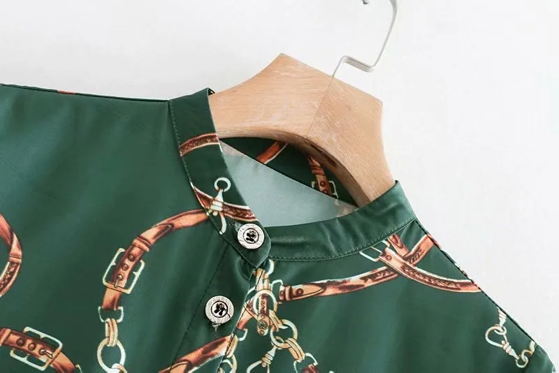 VOGUEIN новые женские винтажные этнические цепочки с принтом зеленого цвета длинным