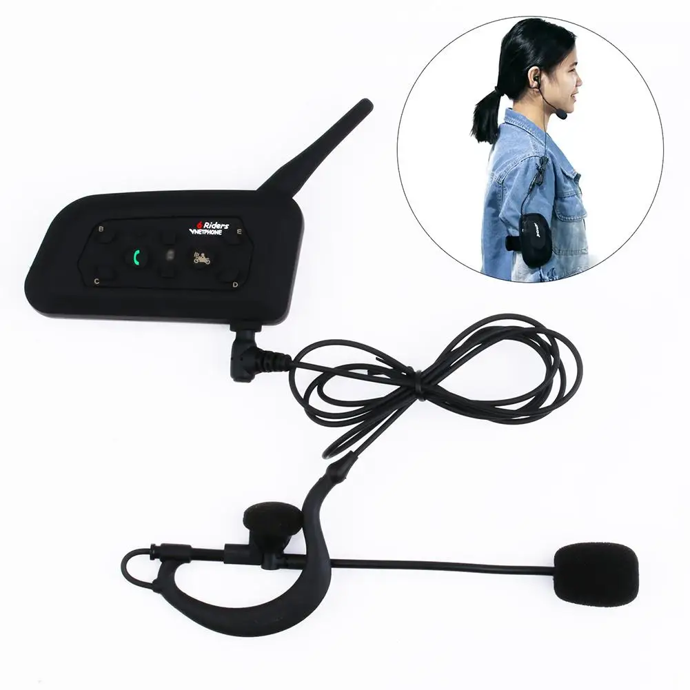 

Pro Bluetooth Monaural Referee Intercom Interphone Sport Headset Football Tool
