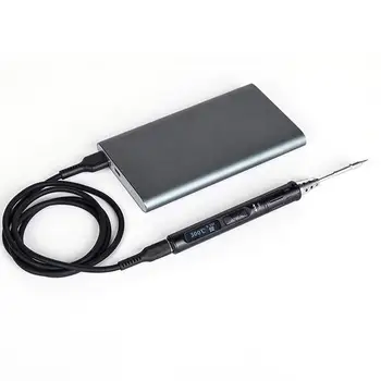 

Mini TS80 Portable Electric Soldering Iron Adjustable Temperature Digital Solder Station OLED Display USB Type C Power Jack