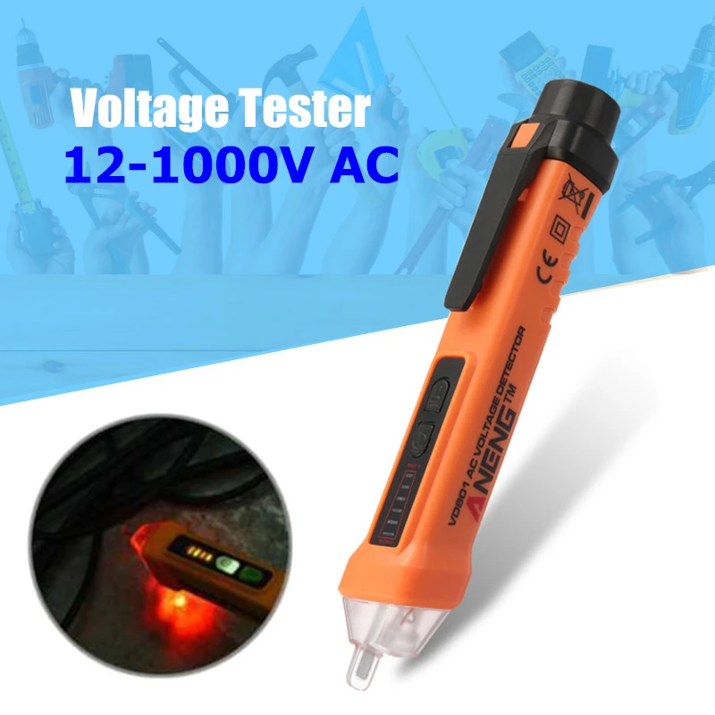 

12-1000V Electrical Non-contact Alert Socket Wall AC Power Outlet Voltage Detector Sensor Tester Pen