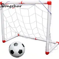 Dongzhur Новый портативный складной детей цель 10 см футбол двери набор 50X45X30 ворота с насосом спортивная игрушка для игр на открытом воздухе QLA0779