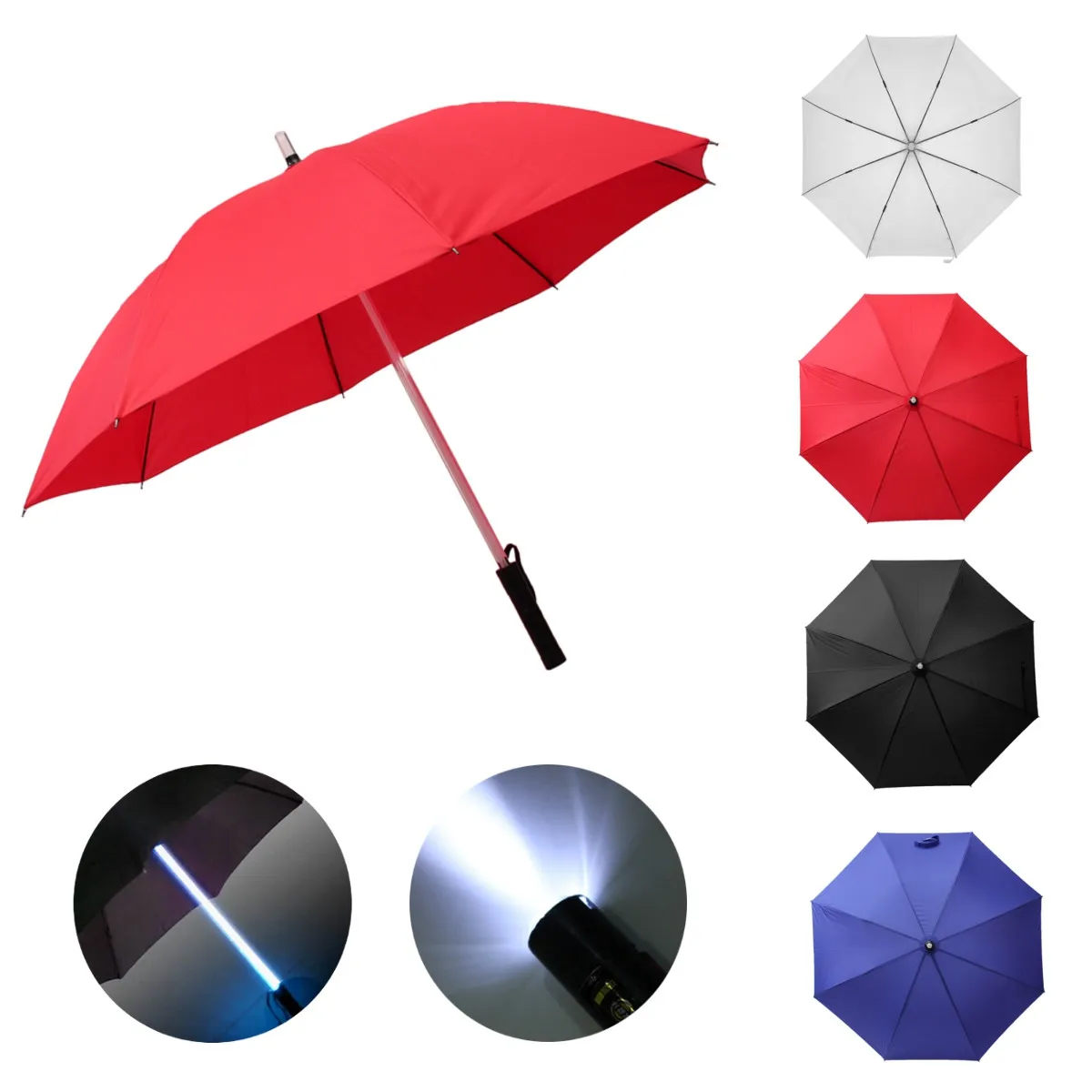 

LED Flash Light Umbrella Light Up Umbrellas Laser sword Light up Golf Umbrellas Changing On the Shaft/Built in Torch
