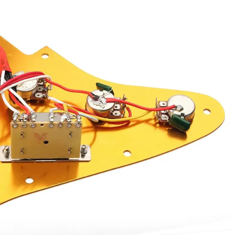 3 слоя SSS загружен Prewired Гитара Pickguard одна катушка Alnico 5 магнитные ЗВУКОСНИМАТЕЛИ