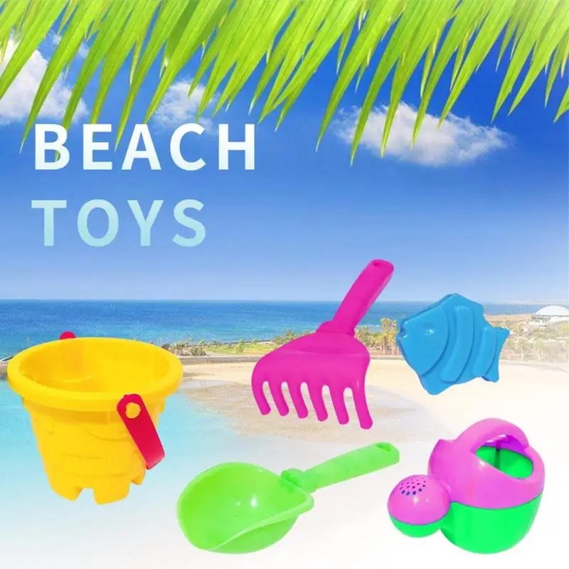 

Kids Baby Beach Sand Water Play Toys Bucket Spade Shovel Rake Set Summer Beach Toys for Children Birthday Gifts Random Color