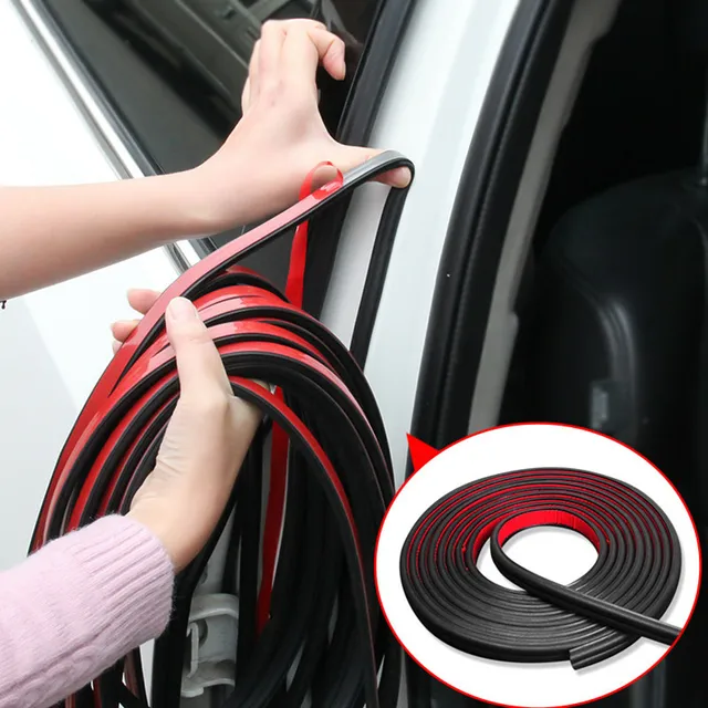 5m Car Accessories B Type Car Rubber Seals Dustproof Sealing Strips for AUDI a3 a4 b5 b6 b7 b8 c5 c6 a5 a6 q3 q5 q7 TT Styling