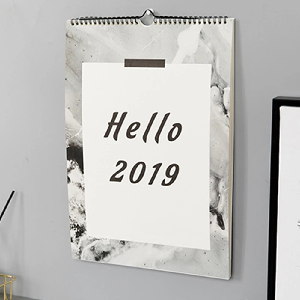 

2019 Home DIY Decoration Monthly School Wall Calendar Office Simple Nordic Style Schedule Efficiency Daily Planner Yearly Agenda