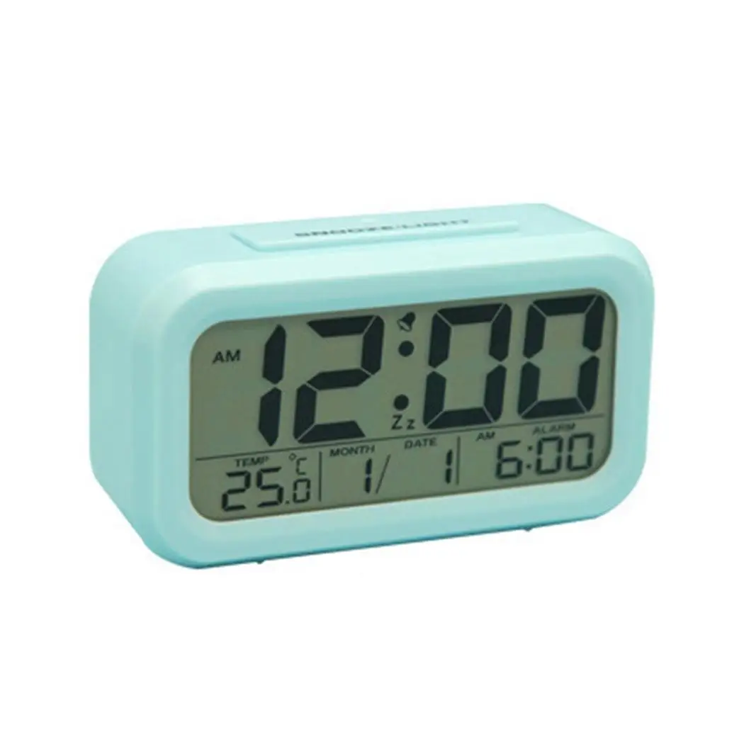 

Large LCD Display Snooze Digital Alarm Clock Luminous Desktop Clocks Luminous, alarm, thermometer, calendar