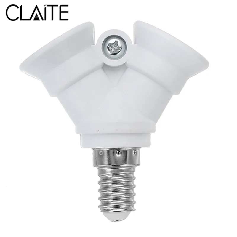 CLAITE 2x 3x 5x AC100-230V E14 до 2 E14 лампа базовый держатель преобразователь, переходник разветвитель конвертер Разъем для Домашнее освещение с помощью светодиодов