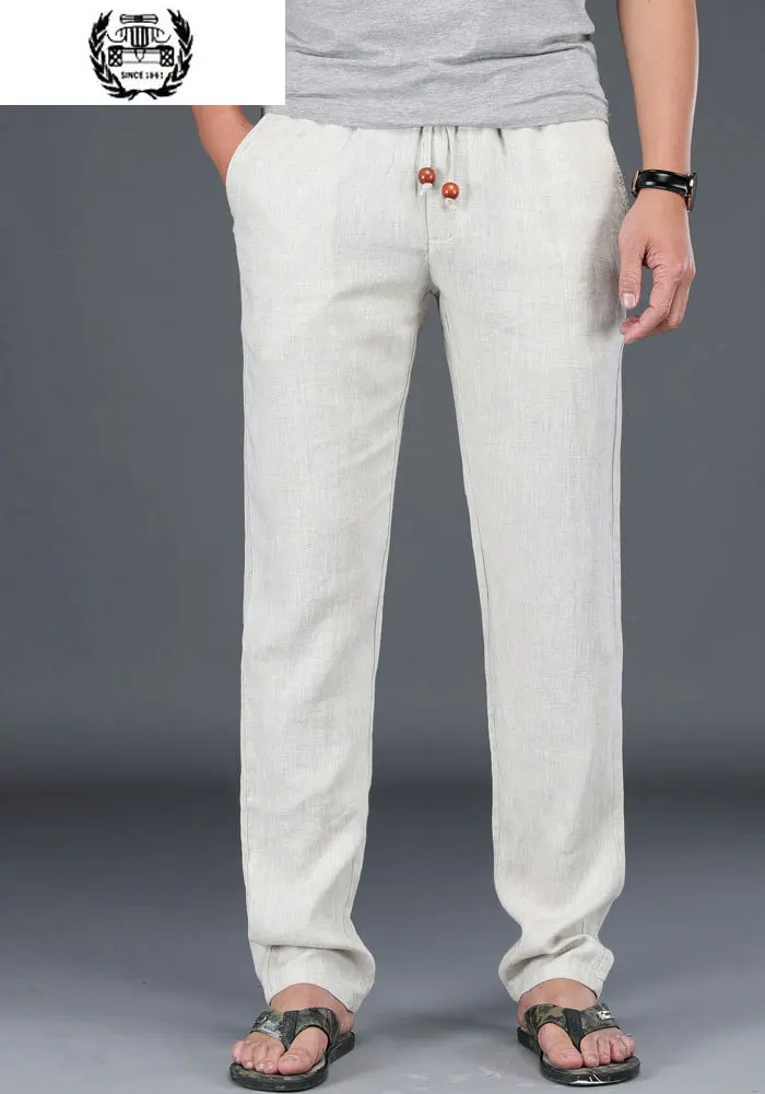 Camisa Lino Hombre Pantalones De Lino Para Hombre Transpirables