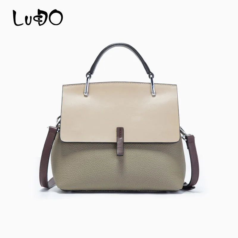 

LUCDO New Fashion Women Genuine Leather Bags Ladies Messenger Shoulder Bag Luxury Famous Brand Handbag Crossbody Bags For Women