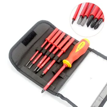 

PENGGONG 7 in 1 Multifunction Screwdriver Set Magnetic Silica gel+steel Screw Driver Slotted Phillips Screwdrivers Hand Tool S