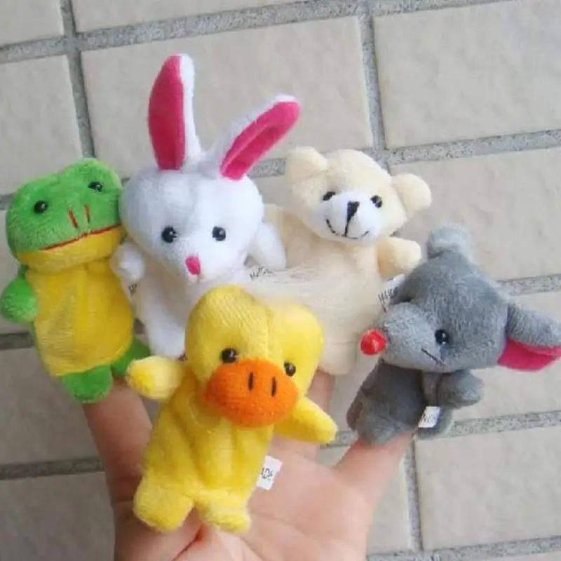 10 шт., милые Мультяшные зоологические животные пальчиковые игрушки из плюша, игрушки для детей, куклы для детей, пальчиковые куклы для мальчиков и девочек, игрушки для детей