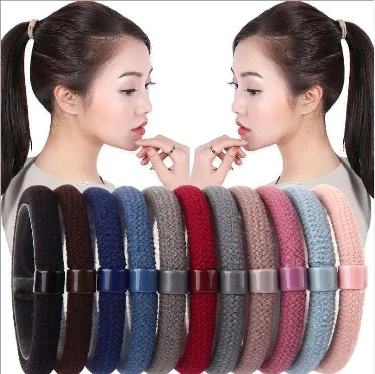 

Solid Hair Tie For Women High Elasticity Braided Rubber Band Thick Scrunchy For Girls Ponytail Holders Hair Tie Accessories 2019