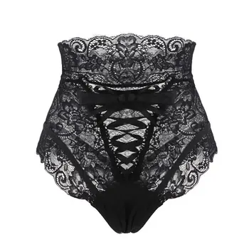 

Amazing Sexy Panties Women High Waist Lace Thongs and G Strings Underwear Ladies Hollow Out Underpants Imitation Lingerie