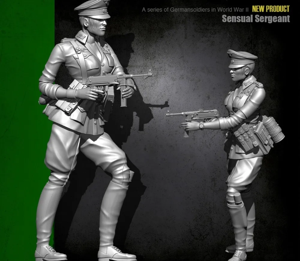 

Resin Figure Kit 1/35 German Female Soldier Garage Resin Model Kit