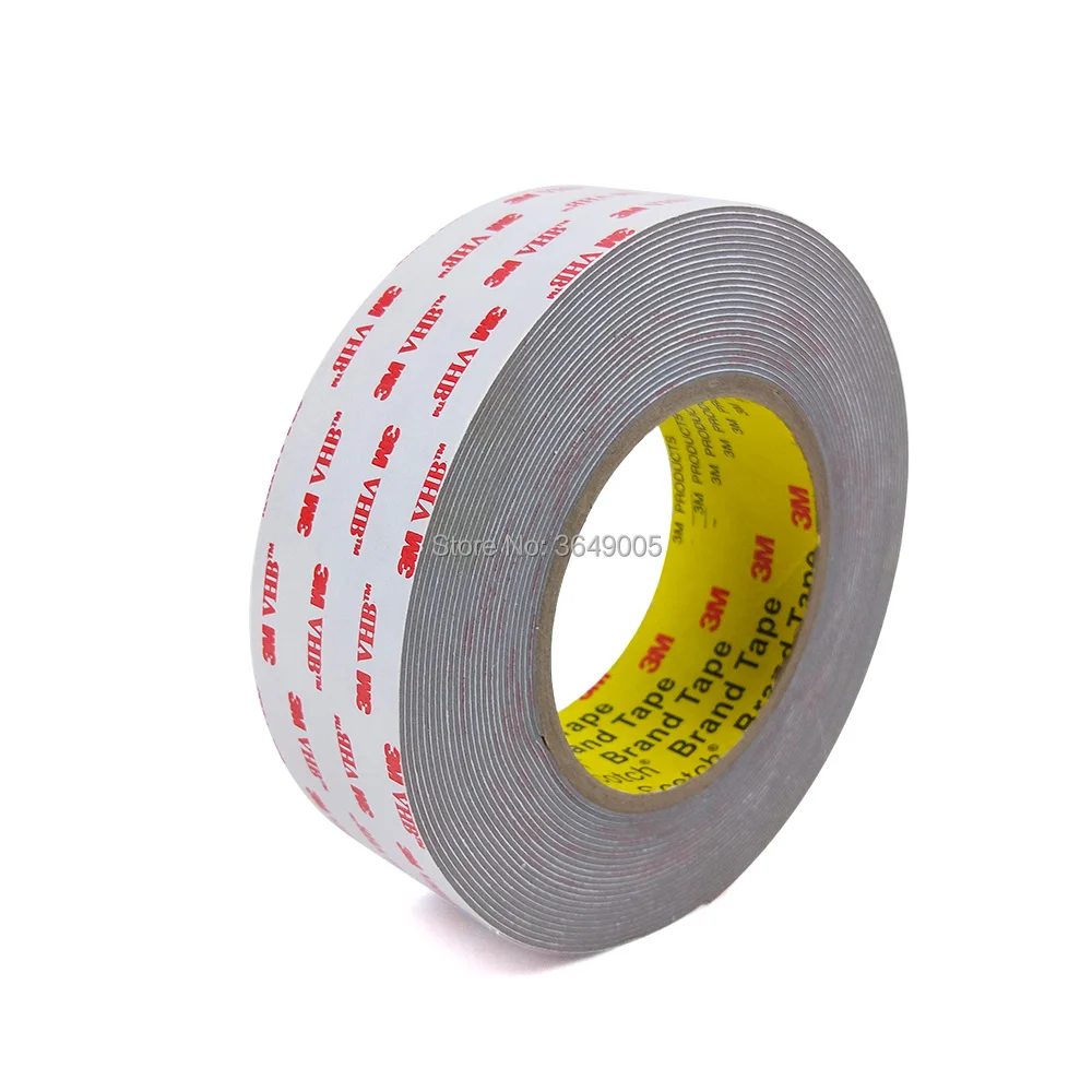 

2Rolls 25mmx33M 3M RP45 High Performance Indoor Outdoor Use Grey 3M VHB Tape Waterproof Acrylic Foam Double Side Tape