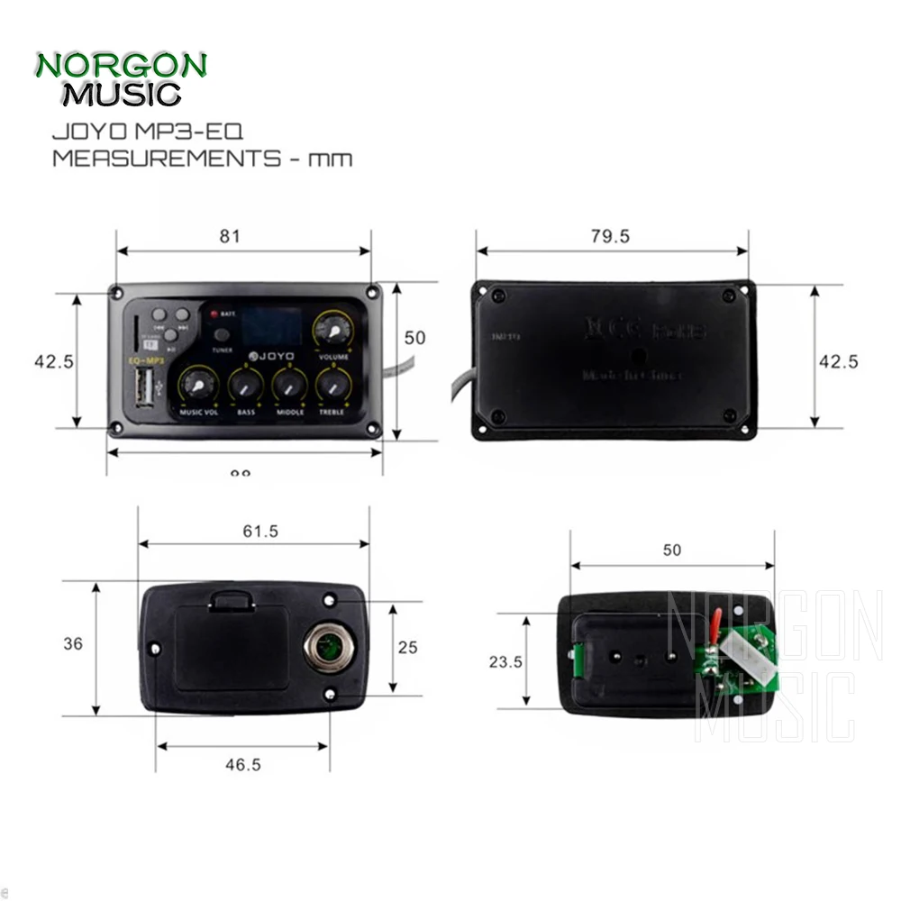 Запчасти для акустической гитары и аксессуары эквалайзер Joyo EQ MP3 LCD цифровой 3