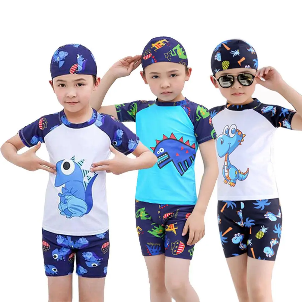 

Kidlove 3pcs/set Children Boy Cartoon Dinosaur Pattern Swimsuit