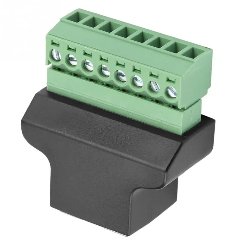 Ethernet RJ45 гнездо к винтовой клемме 8 Pin CCTV цифровой адаптер DVR разъем|Соединители| |