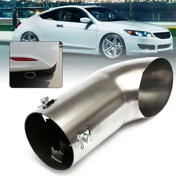 

30mm-55mm Car Exhaust Tail Pipe Polished Stainless Steel Trim Chrome Tip Blow Down Bumper