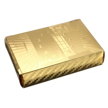 

Gold Foil Poker Euros Style Plastic Poker Playing Cards Waterproof Cards Board Game