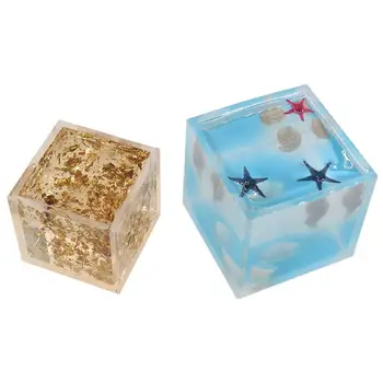 

2 Pack DIY Square Resin Mold, Square Silicone Molds, Size 5cm and 4cm