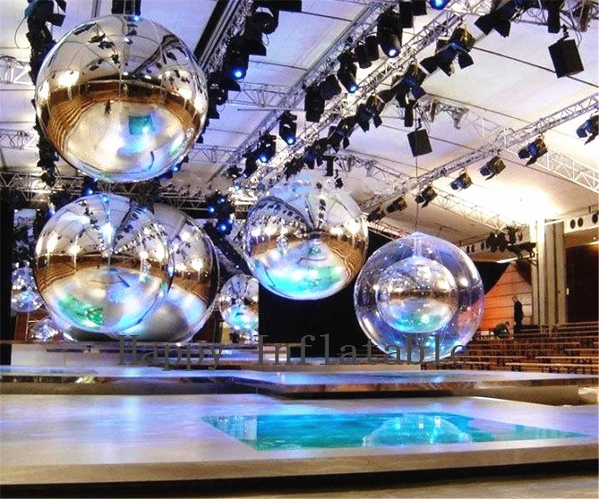 

reflective inflatable hanging ball for sale mirror advertising balls High Quality inflatable mirror balls(1.5m)