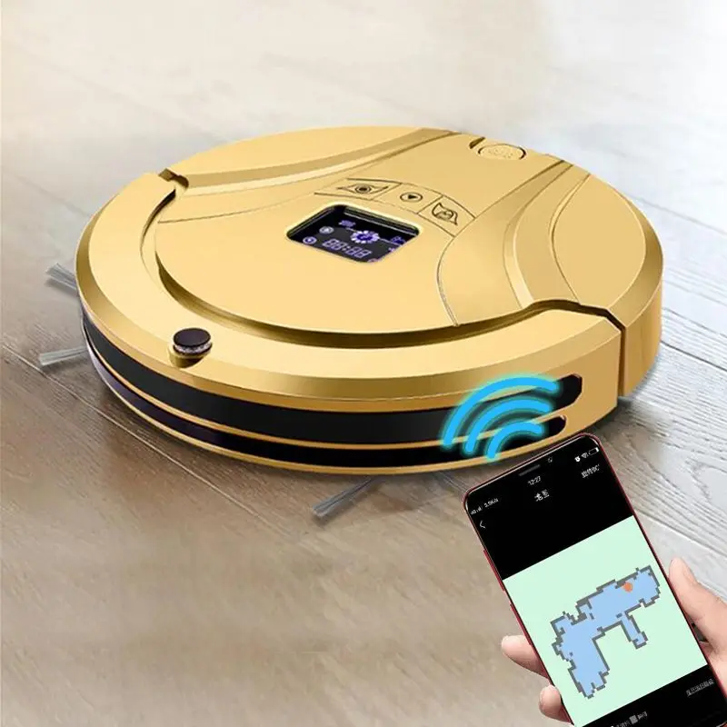 

Smartphone WIFI APP Control Robot Vacuum Cleaner Wet And Dry Mop,Robot Aspirador With Water Tank,2200MAH lithium Battery