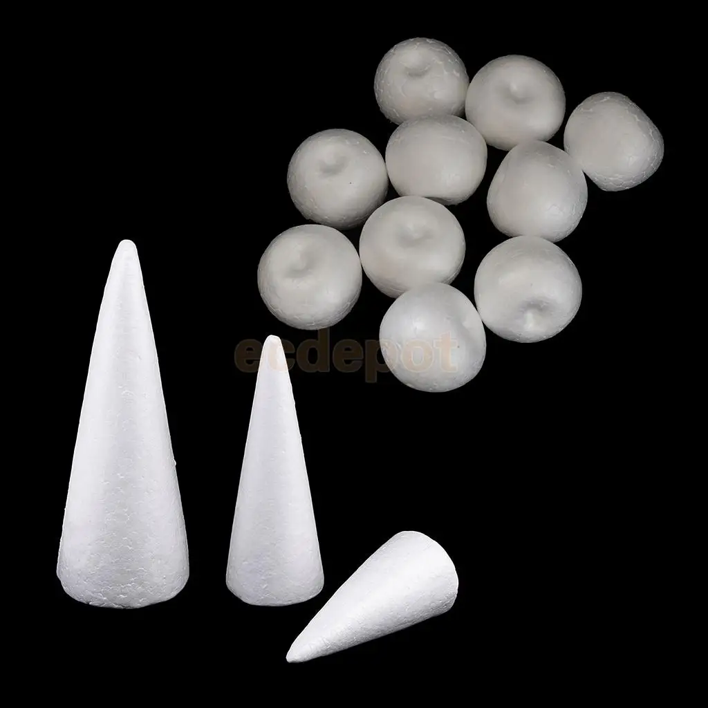 

MagiDeal 13Pcs Cone Styrofoam Foam For Handmade DIY Xmas Modelling DIY Crafts for handmade Christmas Thanksgiving Day