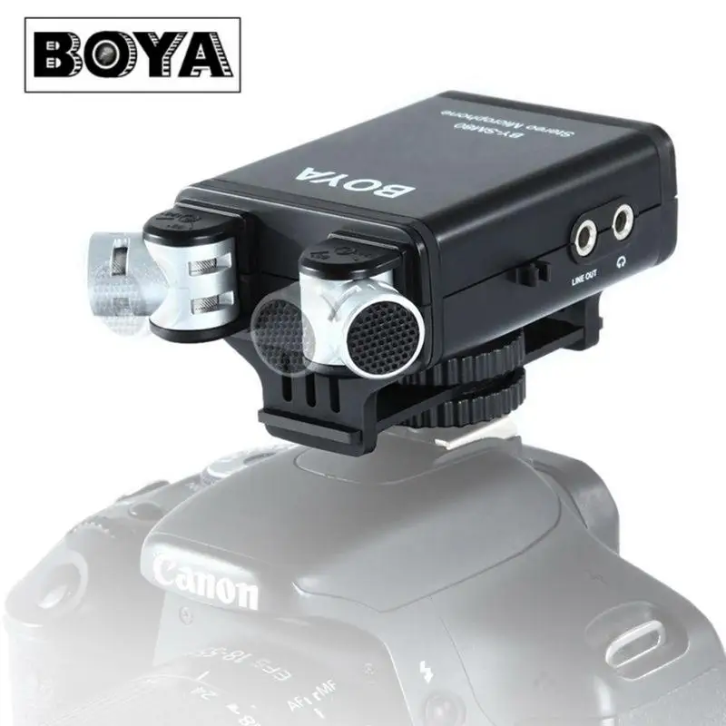 

BOYA BY-SM80 Capacitive Two-channel Stereo Video Microphone with Windshield for Canon for Nikon for Sony DSLR Camera Microphone