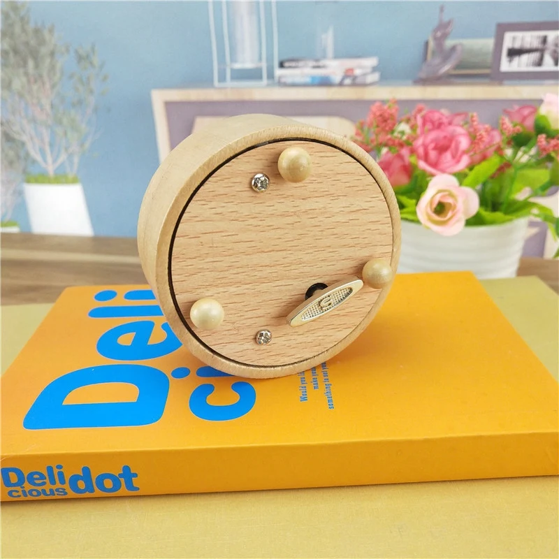 Round Blank Music Box Birthday Valentine'S Day Gift Action Figures Figurine Resin Handicraft Miniatures No Specified Music 4