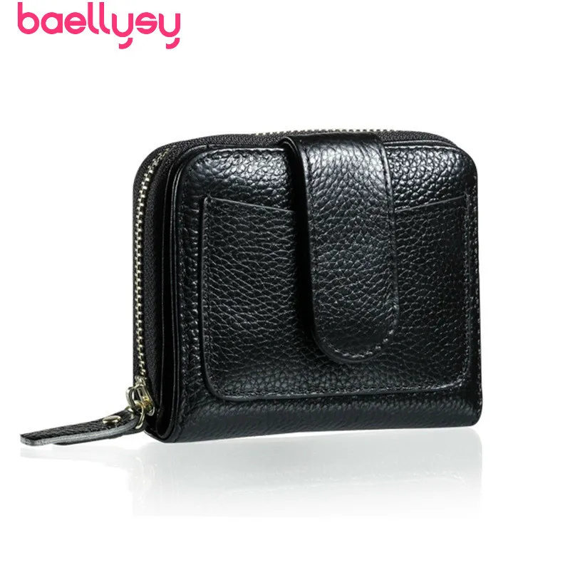 

Genuine Leather Women Wallet Short Clutch Bags Card Holders Coin Purse Zipper Money Pocket Small Purses And Handbags Carteira