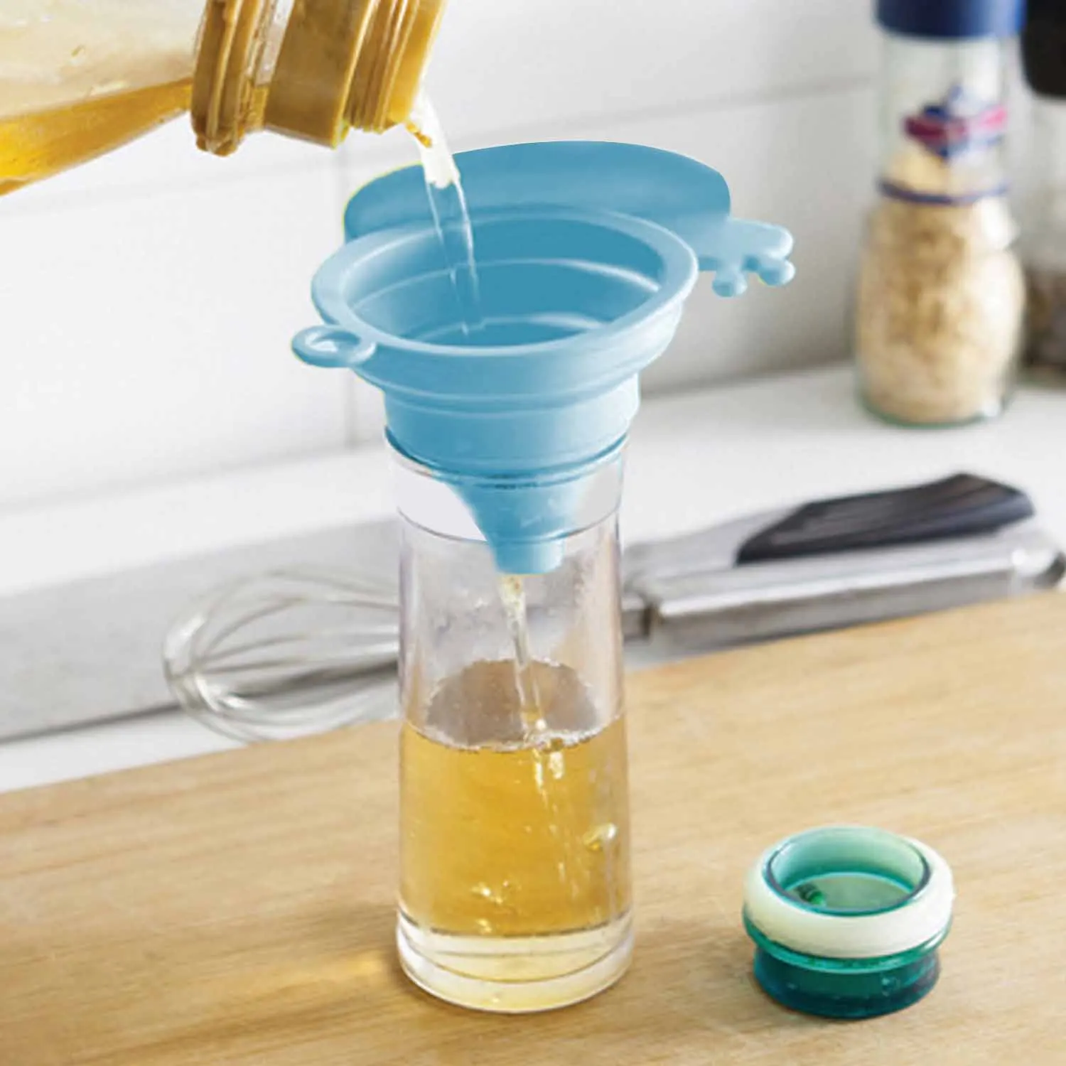 Behogar Мини домашняя кухня в форме улитки Силиконовый складной, сворачивающийся воронка для жидкости ингредиенты передачи Синий гаджет инструмент для приготовления пищи