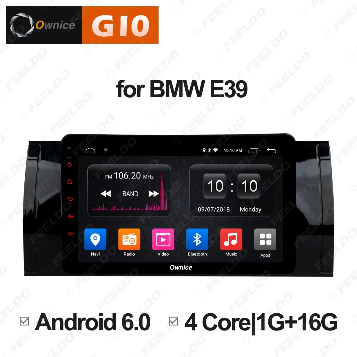 

FEELDO 8" 2.5D Nano IPS Screen Android 6.0 Octa Core/DDR3 2G/32G/4G LTE Car Media Player With GPS/FM/AM RDS For BMW E39 (1din)