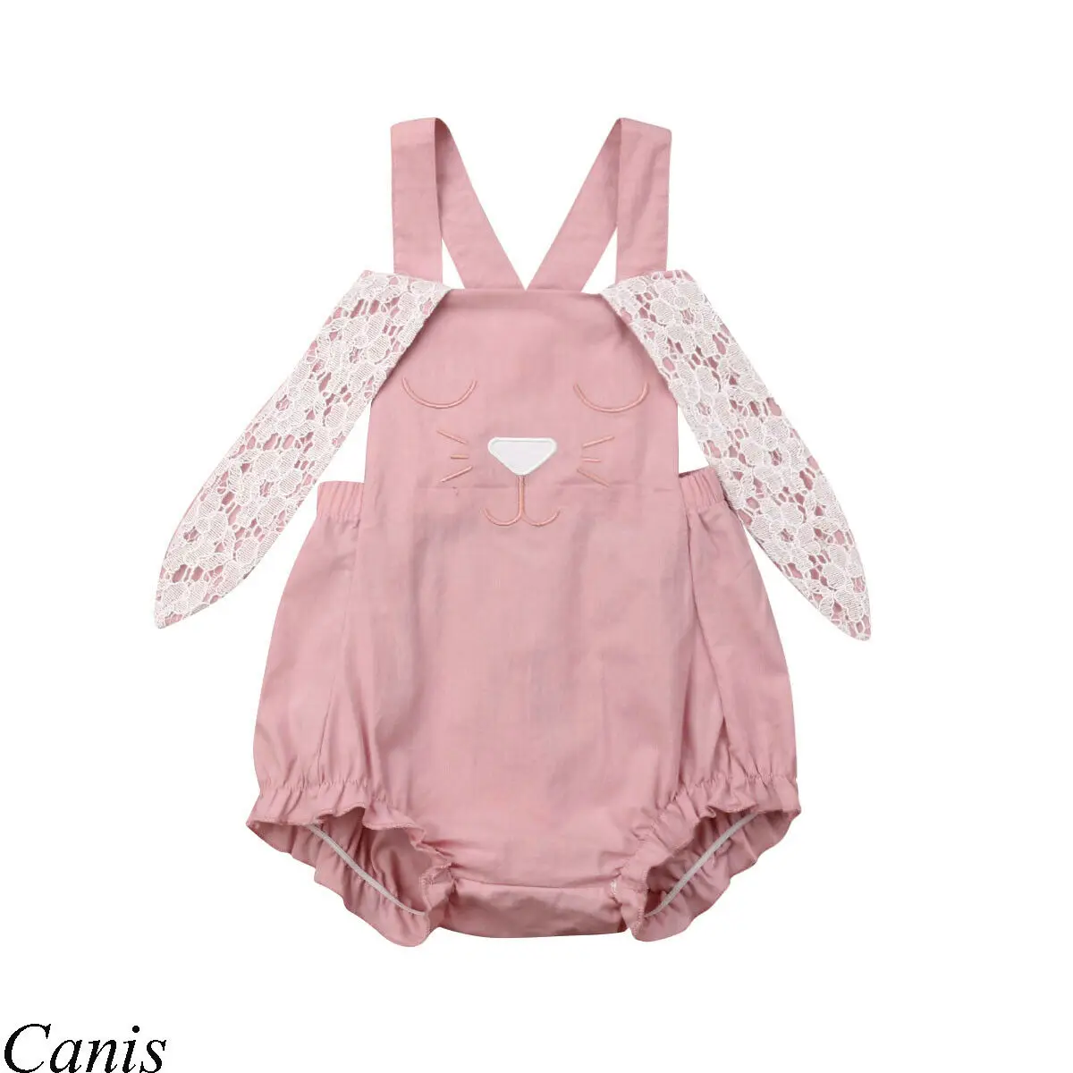 

New Arrivels Easter Infant Kid Baby Girl Bunny Ears Sleeveless Romper Summer Outfit Sunsuit