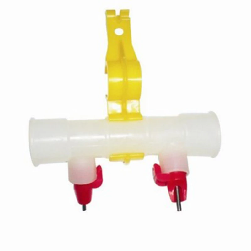 

1 * Duck Waterer Duck Drinking Drinker Double Outlet Nipple Head Poultry Waterer Accessories