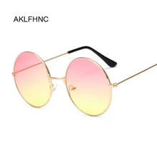 Ретро Круглые Солнцезащитные очки для мужчин и женщин, фирменный дизайн, UV400, Ретро стиль, металлическая оправа, солнцезащитные очки, мужские, женские, модные, Lunette De Soleil